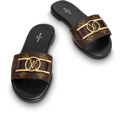 louis vuitton lock it flat mule price|louis vuitton denim mules.